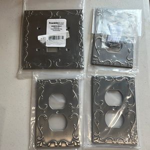 Decorative outlet covers (3), one light switch cover, two will need screws